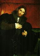 Lorenzo Lotto Portrat eines Edelmannes mit Lowentatze France oil painting artist